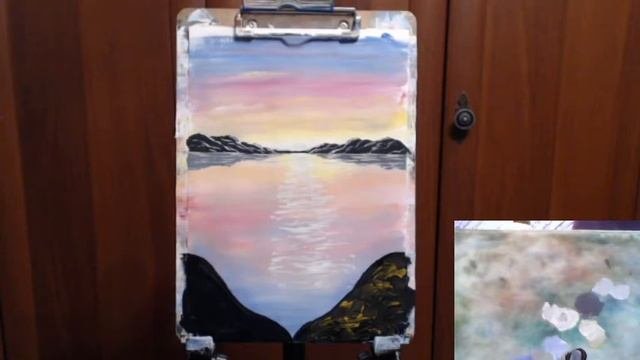 Морской пейзаж. Правополушарное рисование