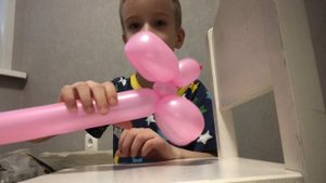 СОБАЧКА ИЗ ДЛИННОГО ШАРИКА СОБАЧКА ИЗ ШАРИКА легкая поделка из длинного шарика поделка своими рукам