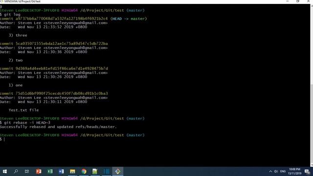 Git Rebase Interactive (fixup) смотреть онлайн