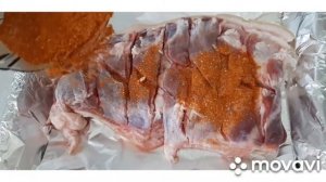 Запечённая свиная брюшина. Потрясающий вкус.