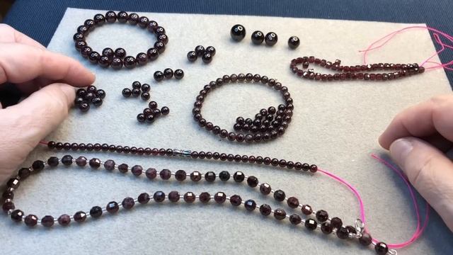 Браслет и сотуар из ГРАНАТА. смотреть онлайн