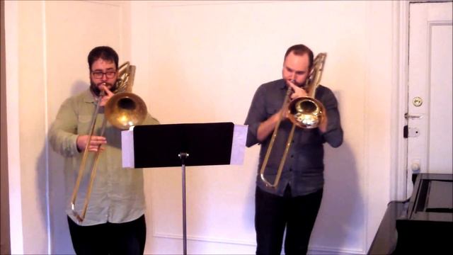 John Sebastian Vera and Nick Schwartz play Balkanica - Trombone Duo смотреть онлайн
