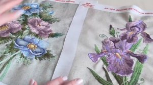 Вышивка гладью, "ИРИСЫ"
