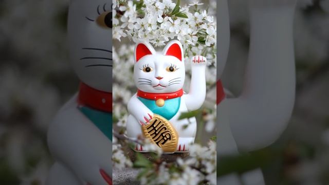 Зачем Манеки-Неко машет лапкой? #manekineko #luckycat #манекинеко #кот #фэншуй #shorts