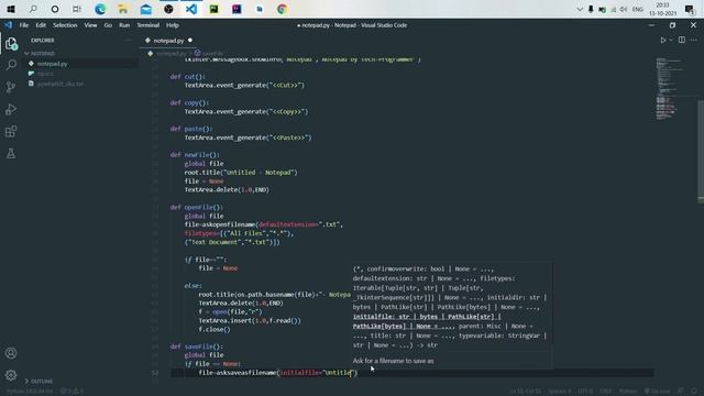 Python Project#3 || How to Create GUI Notepad PART-3 || Using Python || VS Code