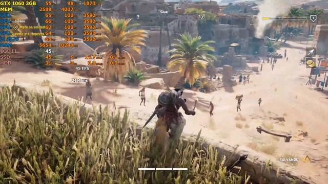 GTX 1060 e i5 3570 - Assassins Creed Origins смотреть онлайн