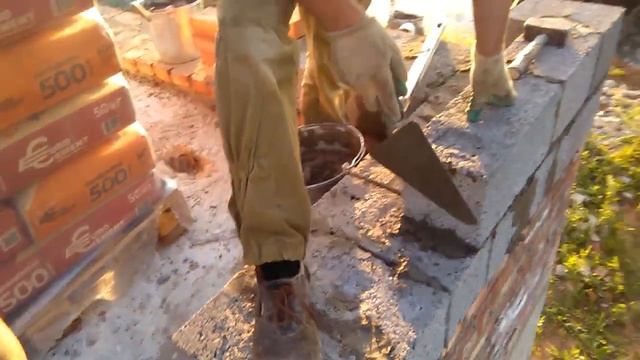 Дом студия из керамзитобетонных блоков Стены