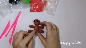 Пряничный человечек из воздушного пластилина