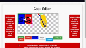 MINECRAFT CAPE EDITOR ! EFSANE CAPES /64 x 32 Capes/CraftRise Capes