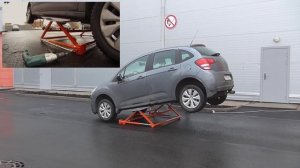 Мобильный подкатной подъемник WDK-533 WiederKraft для гаража/СТО/шиномонтажа