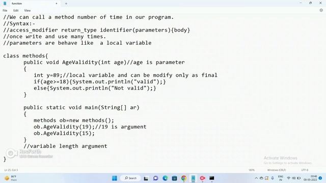Java methods and variable length arguments || Java tutorial || Part 18..