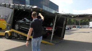 Крытый эвакуатор. Перевозка крытым эвакуатором по России и Европе. Toyota LC 200