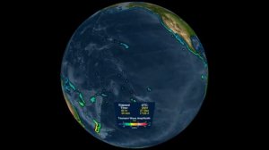 Цунами. Высота волны цунами 2004 в Индийском океане .