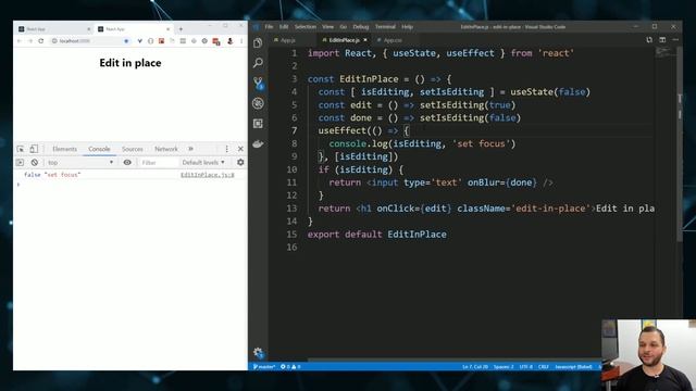 Edit-in-place | (Re)criando componentes em React смотреть онлайн