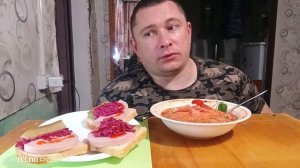 мукбанг/овощной суп с бутербродами/вкусняшки/обжор/mukbang/devoured/