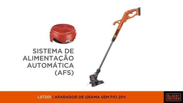 BLACK+DECKER - Aparador de Grama sem fio 20V - LST201 смотреть онлайн