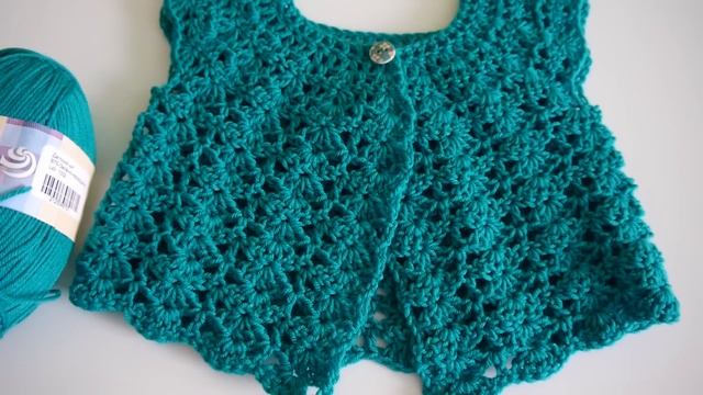 Жакет-болеро на девочку из пряжи "Детский хит" от "Пехорки" смотреть онлайн