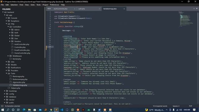 Laravel Validation Custom Error Messages Example(The easy Way)