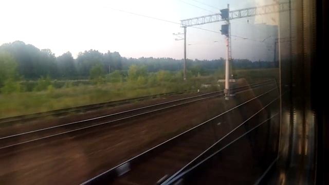 Белорусско-Савёловское направление РЖД. Экспресс РЭКС ЭП2Д 0103. Маршрут : Дубна - Одинцово. смотреть онлайн