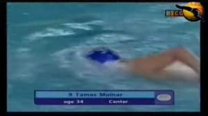 Tamas Molnar Goal Back Hand 6 meters 20.12.09 water polo