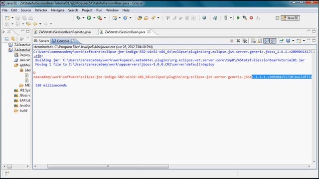 EJB 3.0 Stateful Session Bean Tutorial (on a JBoss 5.0 application server) смотреть онлайн