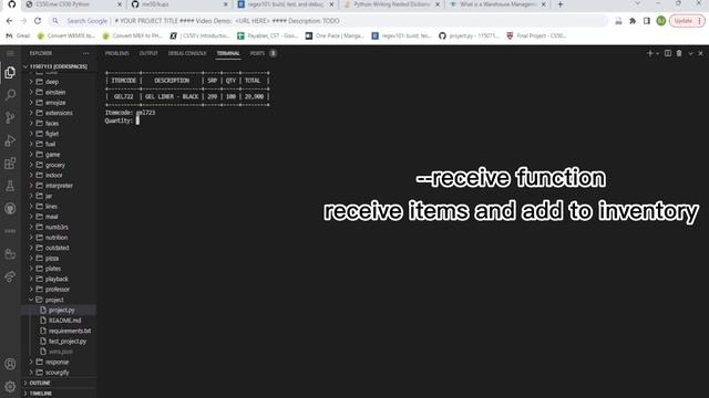 Python | Warehouse Management System for harvard CS50P смотреть онлайн