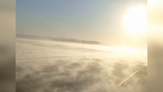 Метель на трассе Красноярск-Новосёлово