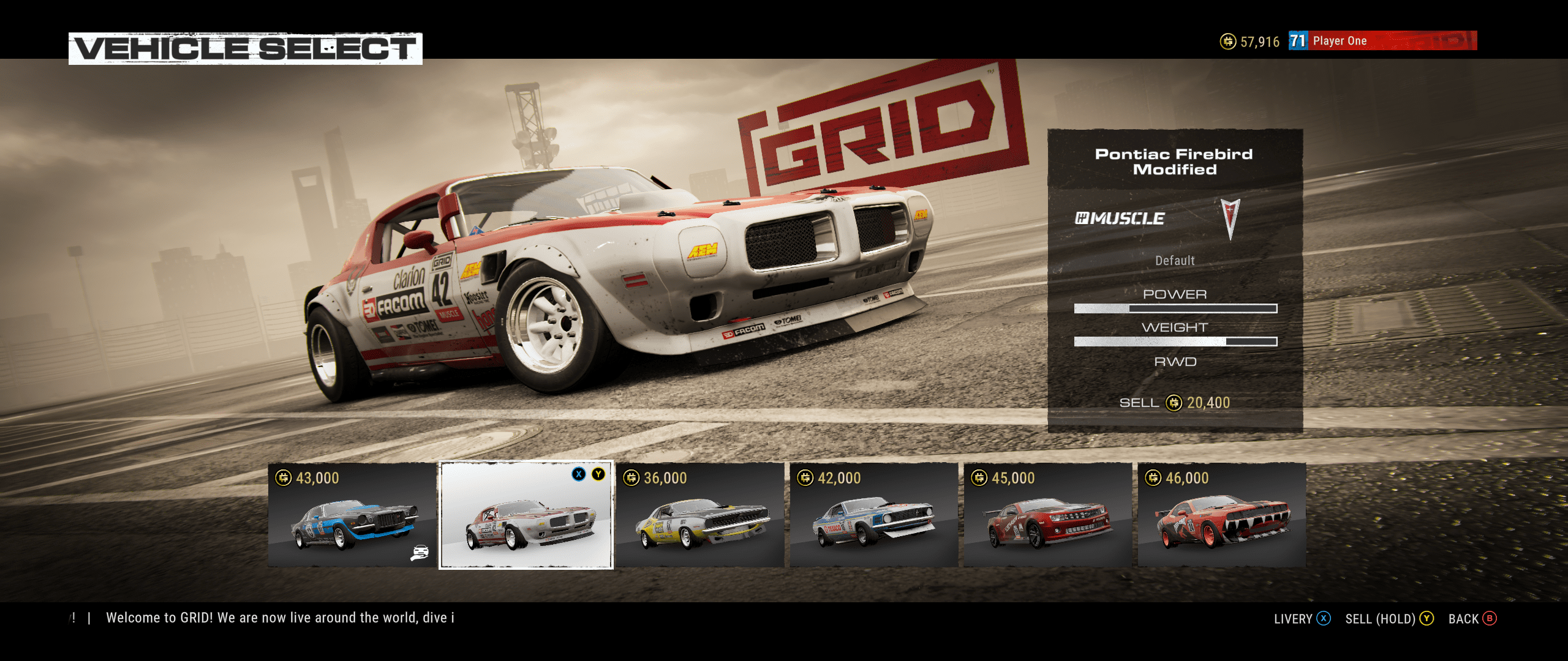GRID (2019) - Pontiac Firebird Modified