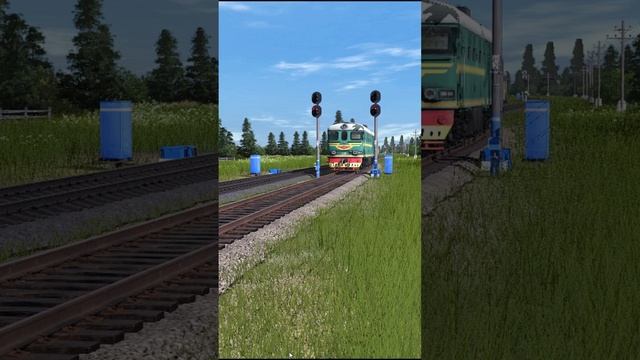 Trainz 19, «ТЭП60-1029 прибывает на станцию Олонец»