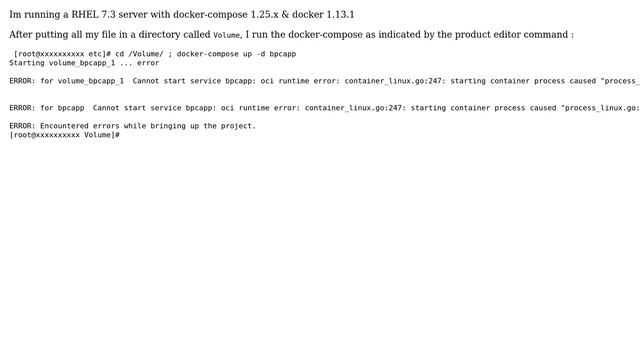 What can be the source of this docker-compose error message: ... Cannot set property... смотреть онлайн