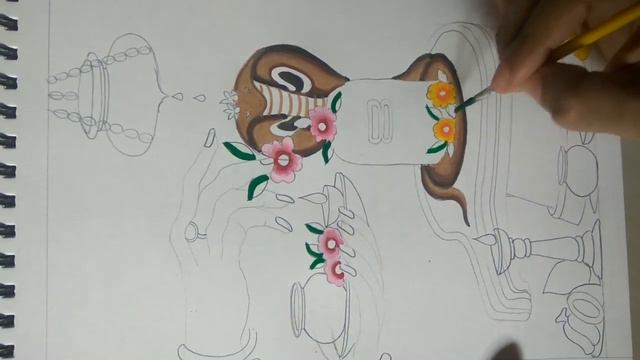 Nagpanchmi special Drawing and painting/how to draw a beautiful shivling with a snake смотреть онлайн