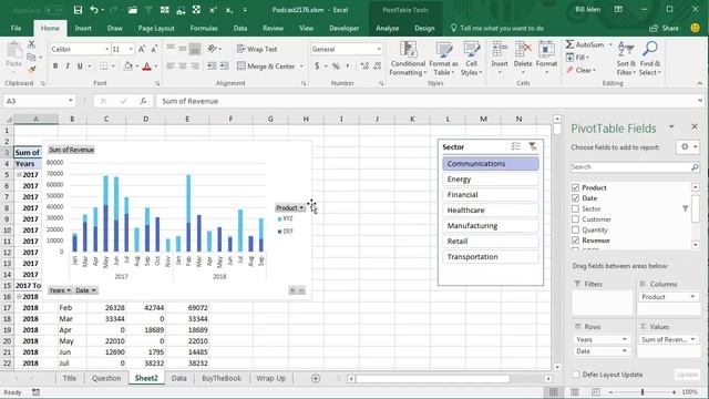 Excel Chart Hierarchy: Chart Hierarchy in X-Axis - Episode 2176