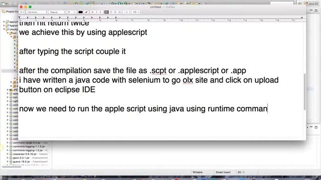 Upload file on selenium automation using Applescript. смотреть онлайн