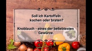 Еда и продукты питания на немецком. Немецкий для начинающихю Уровень А1-А2