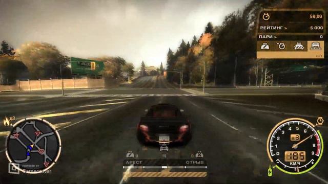 Играю в NFS Most Wanted.Номер 6 в черном списке.Минг