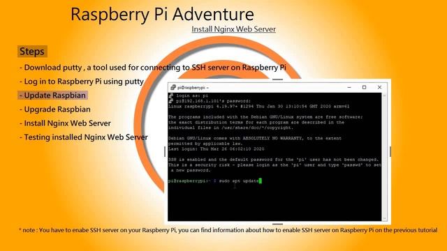 Raspberry Pi Adventure - How to install nginx webserver смотреть онлайн