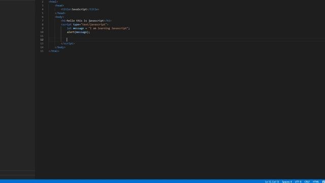 Javascript for beginners part 2 (syntax)