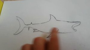 3д ручка.Акула