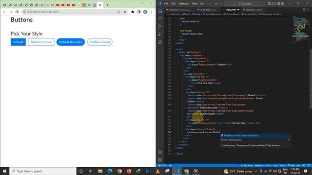 Bootstrap 4 Button CSS With HTML CSS PART 1 смотреть онлайн