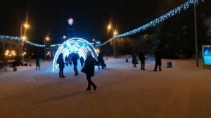 Тюмень Центральная площадь  Зимняя прогулка  Колесо обозрения