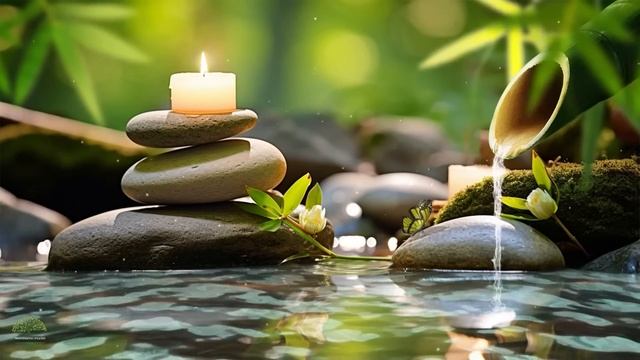 Música Zen Relajante con Sonidos de Agua de Bambú • Música Yoga, Masajes y relajación del sueño