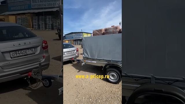 МЗСА 817701 универсальный прицеп и Лада Гранта Казань Чебоксары АРИВА 🔔 Установка фаркопа Рассрочка