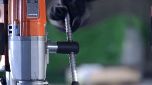 Husqvarna DM 220 on DS 250   Drilling in concrete floor