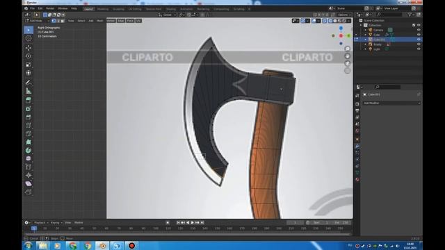 Блендер 2.91.0 создаём боевой топор смотреть онлайн