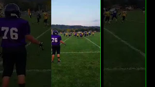 7th grade football my interception almost got a PICK SIX