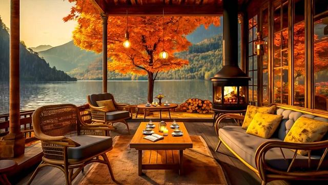 Rainy Day at Cozy Fall Coffee Shop Ambience ? Smooth Jazz Background Music & Rain Sounds to Relaxin смотреть онлайн