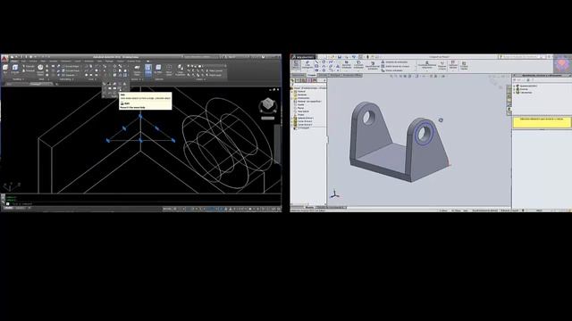 SOLIDWORKS VS AUTOCAD смотреть онлайн