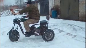 Обзор самодельного трицикла с мотором от скутера