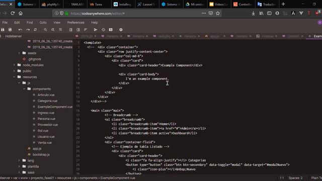 Vistas. Laravel y Vue.js смотреть онлайн