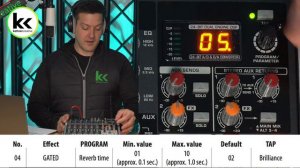 Behringer Xenyx Q1204USB Audio Effects Demo - All 16 FX Test